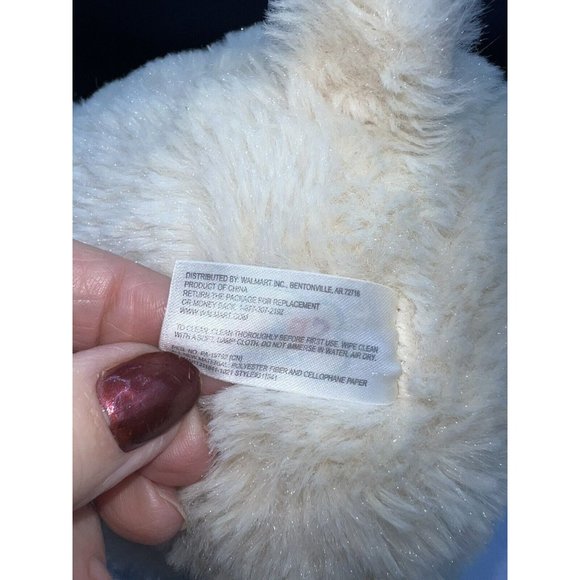 Spark Create Imagine Lamb Sheep Plush Rattle Cream Orange Paws Crinkle Ears - Picture 6 of 8